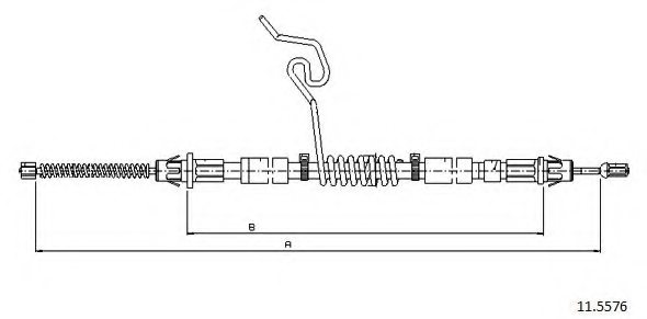 CABOR 11.5576 Cable, parking brake